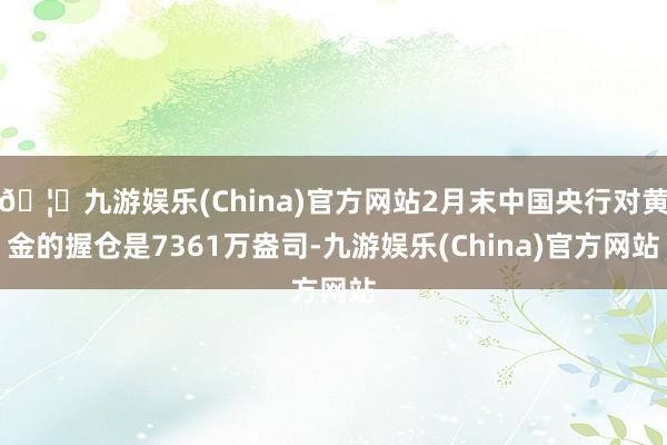 🦄九游娱乐(China)官方网站2月末中国央行对黄金的握仓是7361万盎司-九游娱乐(China)官方网站