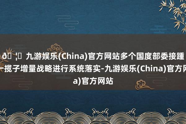 🦄九游娱乐(China)官方网站多个国度部委接踵就一揽子增量战略进行系统落实-九游娱乐(China)官方网站