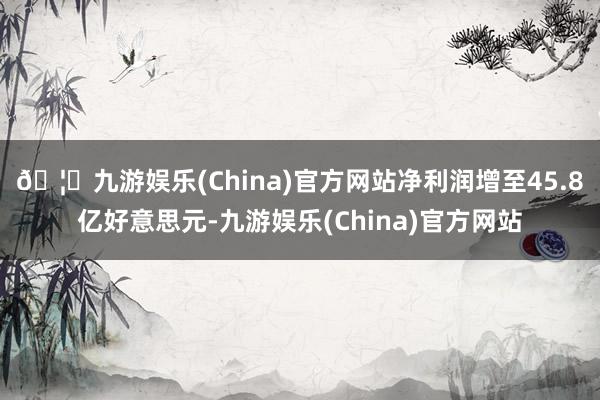 🦄九游娱乐(China)官方网站净利润增至45.8亿好意思元-九游娱乐(China)官方网站