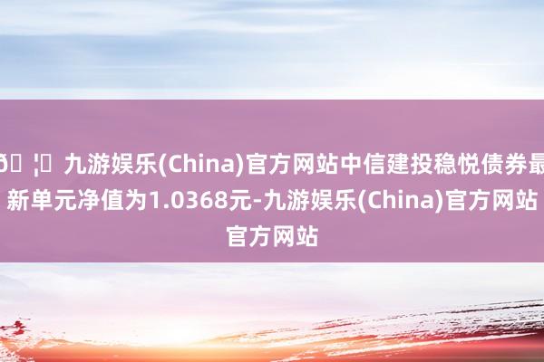 🦄九游娱乐(China)官方网站中信建投稳悦债券最新单元净值为1.0368元-九游娱乐(China)官方网站
