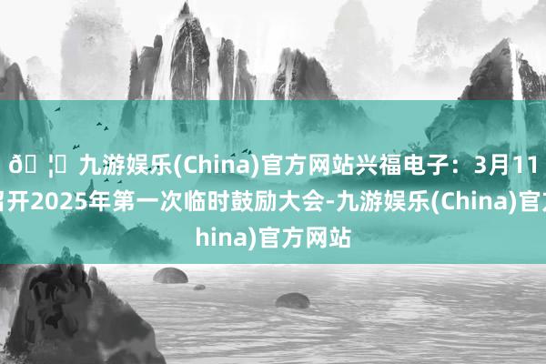 🦄九游娱乐(China)官方网站兴福电子：3月11日将召开2025年第一次临时鼓励大会-九游娱乐(China)官方网站
