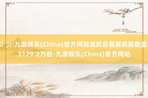 🦄九游娱乐(China)官方网站减抓后最新抓股数量为3129.2万股-九游娱乐(China)官方网站