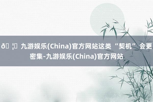 🦄九游娱乐(China)官方网站这类 “契机” 会更密集-九游娱乐(China)官方网站