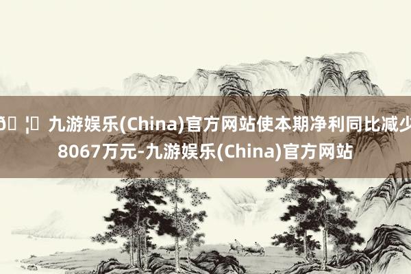 🦄九游娱乐(China)官方网站使本期净利同比减少8067万元-九游娱乐(China)官方网站
