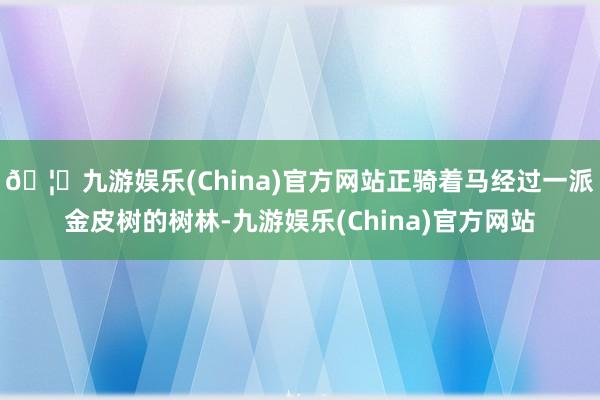 🦄九游娱乐(China)官方网站正骑着马经过一派金皮树的树林-九游娱乐(China)官方网站