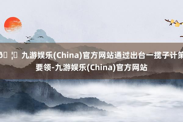🦄九游娱乐(China)官方网站通过出台一揽子计策要领-九游娱乐(China)官方网站
