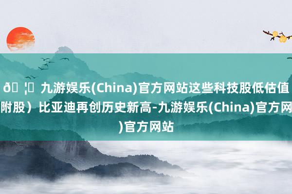 🦄九游娱乐(China)官方网站这些科技股低估值(附股)比亚迪再创历史新高-九游娱乐(China)官方网站