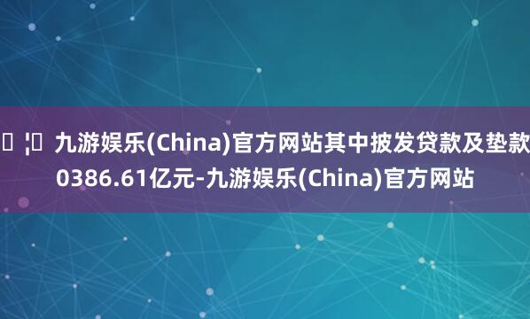 🦄九游娱乐(China)官方网站其中披发贷款及垫款20386.61亿元-九游娱乐(China)官方网站