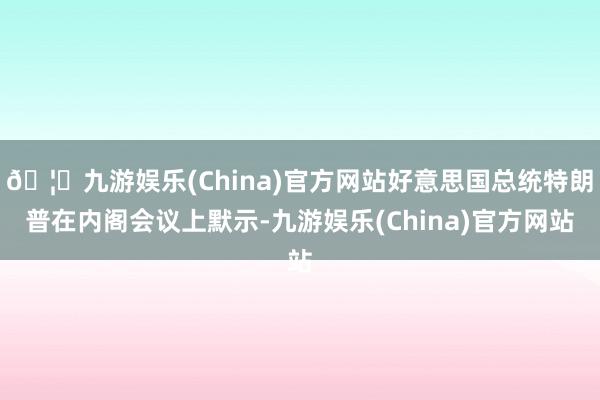 🦄九游娱乐(China)官方网站好意思国总统特朗普在内阁会议上默示-九游娱乐(China)官方网站
