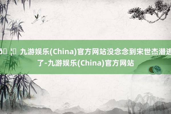 🦄九游娱乐(China)官方网站没念念到宋世杰潜逃了-九游娱乐(China)官方网站